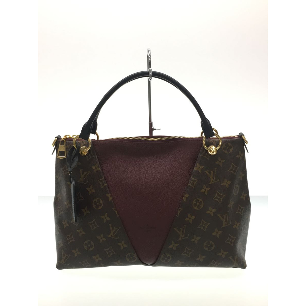 Louis Vuitton V Tote MM Monogram Leather Shoulder Bag